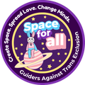 Coming soon: Space for all woven badge